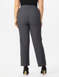 Roz & Ali Secret Agent Pants Cateye Rivets - Average Length - Plus - Grey - Back