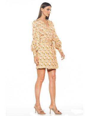 Arya Wrap Dress With Bubble Sleeves - 5