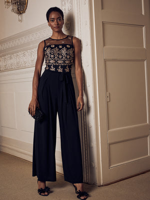Embroidery Sleeveless Jumpsuit - 4